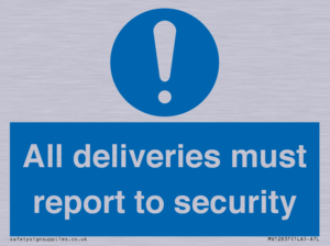 All deliveries must report to security